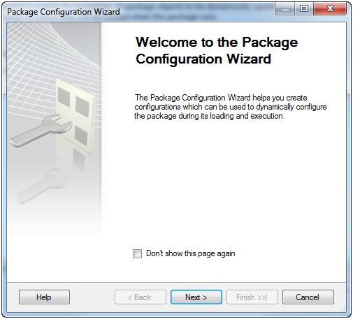 Package configuration Wizard 